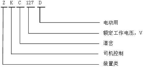 ZKC礦用電動(dòng)司控道岔裝置型號含義